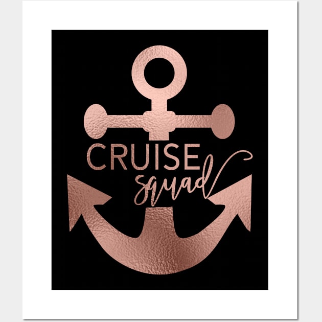 Cruise Squad Rose Gold Wall Art by ColorFlowCreations